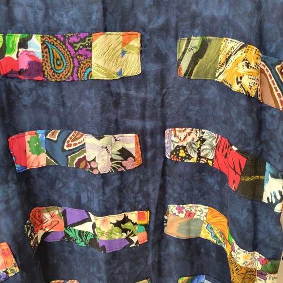 Native Wear Designs Art To Wear Patchwork Rayon Tunic Or Dress - Picture 5 of 6